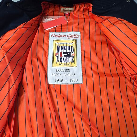 HeadGear Classics Nostalgia Co. Sz 2XL Houston Black Eagles Varsity Jacket - Picture 4 of 9